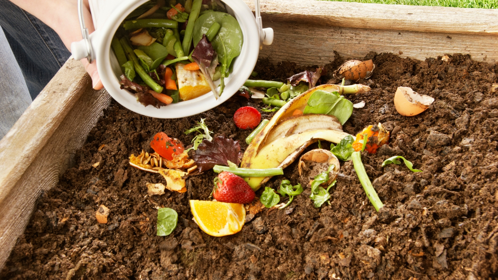 Compost maduro con colores cafe oscuro y estructura granular